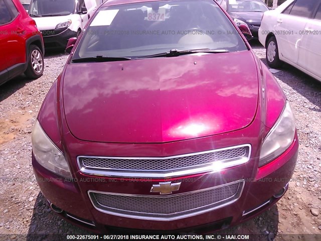 1G1ZK57748F232913 - 2008 CHEVROLET MALIBU LTZ RED photo 6