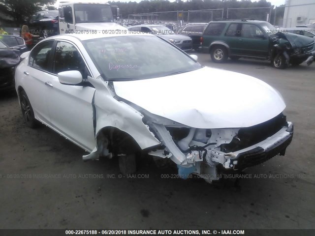 1HGCR2F59HA304937 - 2017 HONDA ACCORD SPORT WHITE photo 1