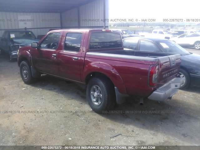 1N6ED27T94C402770 - 2004 NISSAN FRONTIER CREW CAB XE V6 RED photo 3