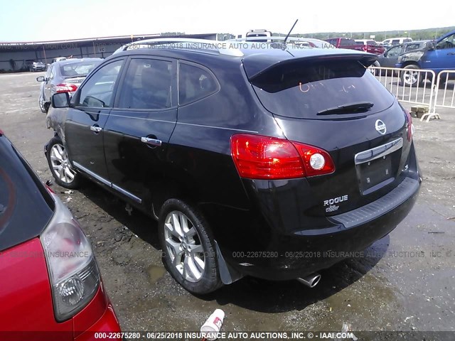 JN8AS5MT5DW007324 - 2013 NISSAN ROGUE S/SV BLACK photo 3