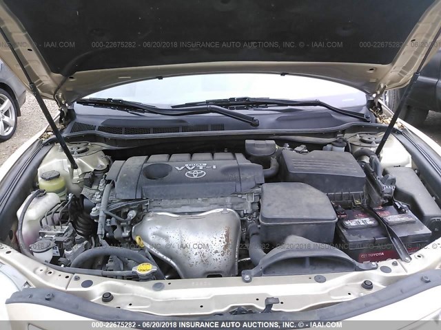4T1BF3EK9AU076566 - 2010 TOYOTA CAMRY SE/LE/XLE GOLD photo 10