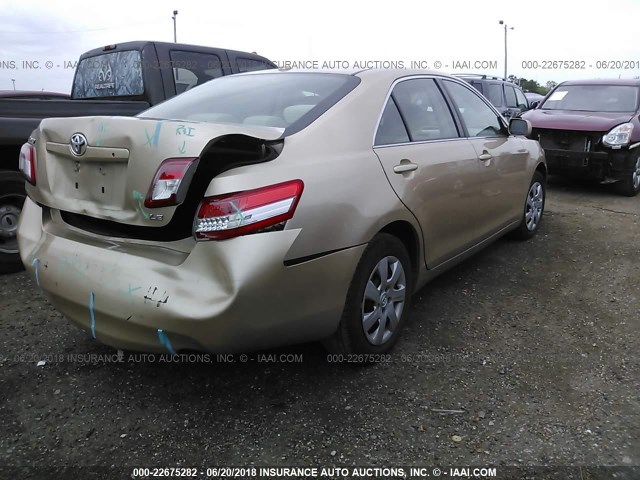 4T1BF3EK9AU076566 - 2010 TOYOTA CAMRY SE/LE/XLE GOLD photo 4