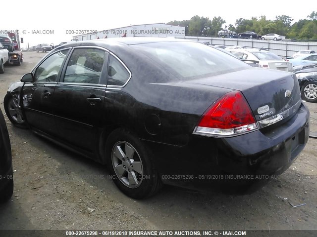 2G1WF5EK0B1112569 - 2011 CHEVROLET IMPALA LS BLACK photo 3