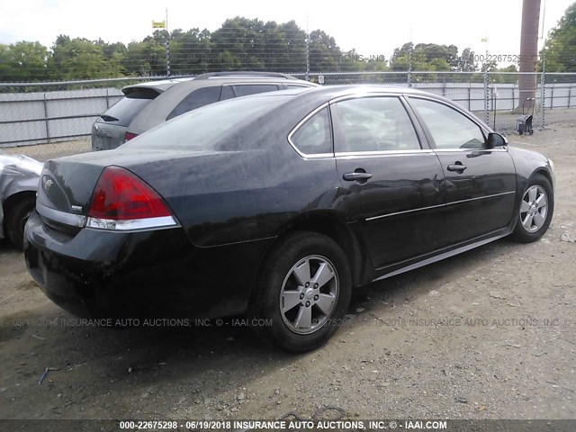 2G1WF5EK0B1112569 - 2011 CHEVROLET IMPALA LS BLACK photo 4