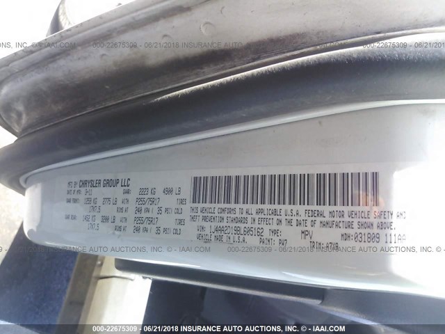 1J4AA2D19BL605162 - 2011 JEEP WRANGLER SPORT 白色 照片 9