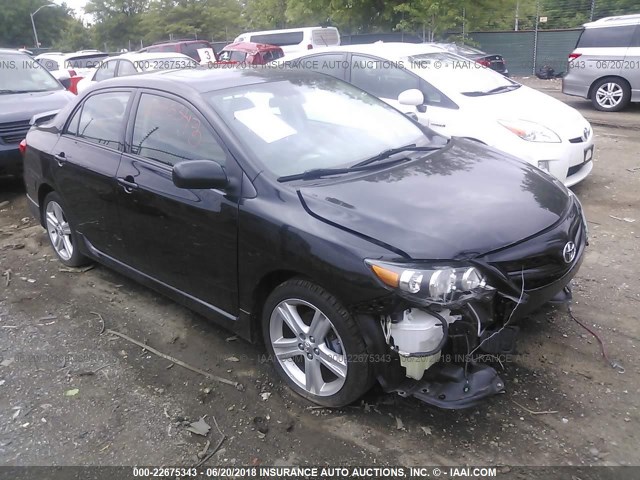 2T1BU4EE8DC099395 - 2013 TOYOTA COROLLA S/LE BLACK photo 1