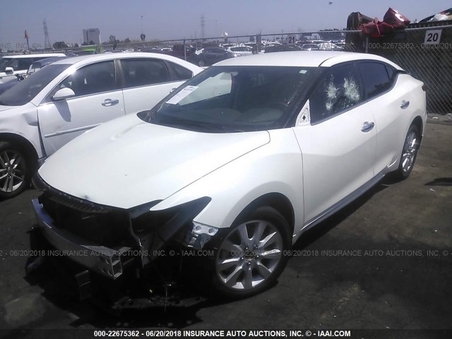 1N4AA6AP8HC439947 - 2017 NISSAN MAXIMA 3.5S/SV/SL/SR/PLAT WHITE photo 2