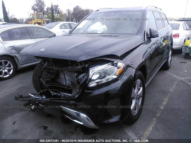 4JGDF6EE0JB101421 - 2018 MERCEDES-BENZ GLS 450 4MATIC BLACK photo 2