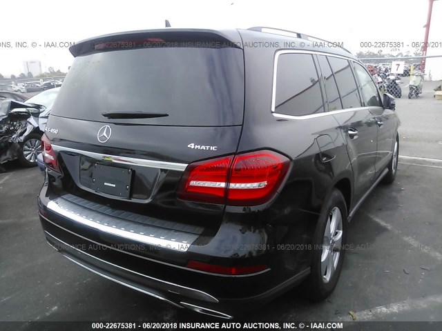 4JGDF6EE0JB101421 - 2018 MERCEDES-BENZ GLS 450 4MATIC BLACK photo 4