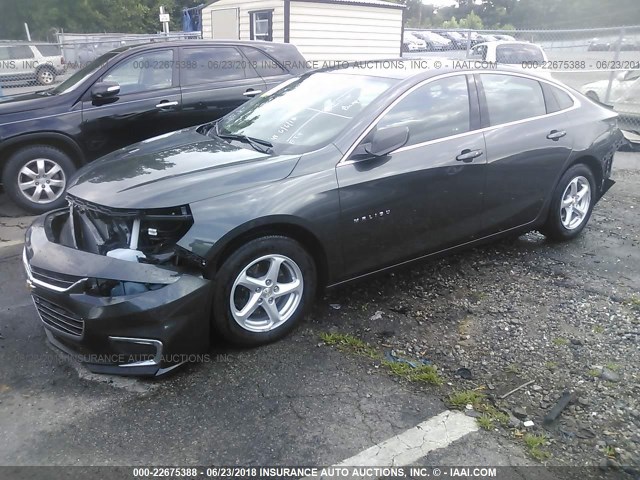 1G1ZB5ST8HF209588 - 2017 CHEVROLET MALIBU LS GRAY photo 2