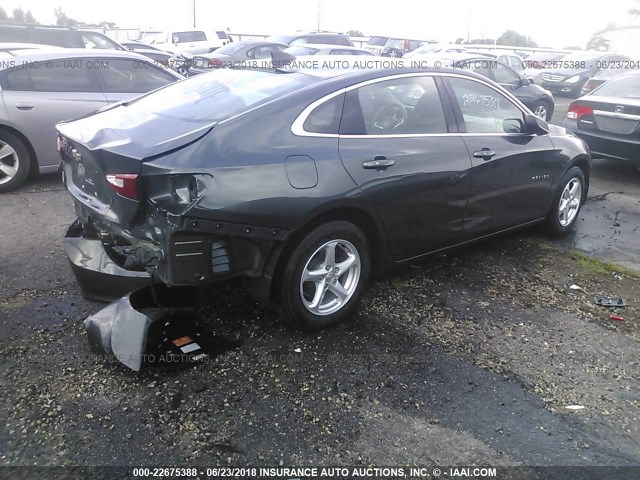 1G1ZB5ST8HF209588 - 2017 CHEVROLET MALIBU LS GRAY photo 4