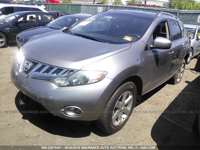 JN8AZ18W29W214530 - 2009 NISSAN MURANO S/SL/LE GRAY photo 2