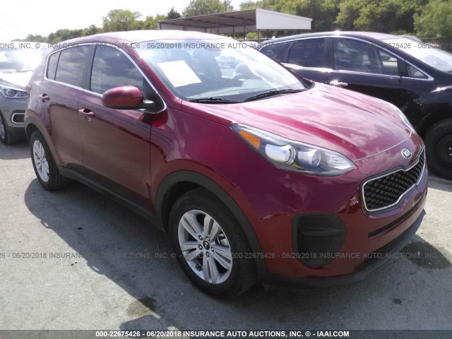 KNDPM3AC0J7314334 - 2018 KIA SPORTAGE LX BURGUNDY photo 1