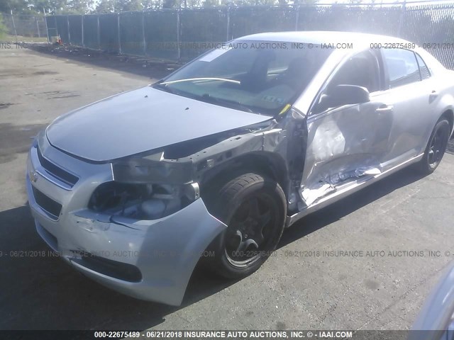 1G1ZB5EB3AF224749 - 2010 CHEVROLET MALIBU LS SILVER photo 2