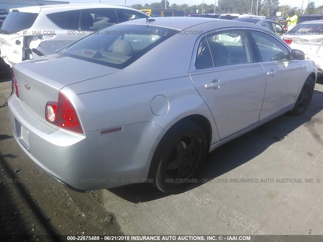 1G1ZB5EB3AF224749 - 2010 CHEVROLET MALIBU LS SILVER photo 4