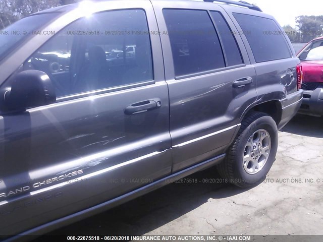 1J4G248SXYC264966 - 2000 JEEP GRAND CHEROKEE LAREDO GRAY photo 6