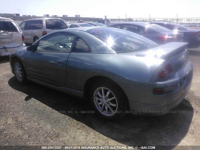 4A3AC84H31E077232 - 2001 MITSUBISHI ECLIPSE GT GREEN photo 3