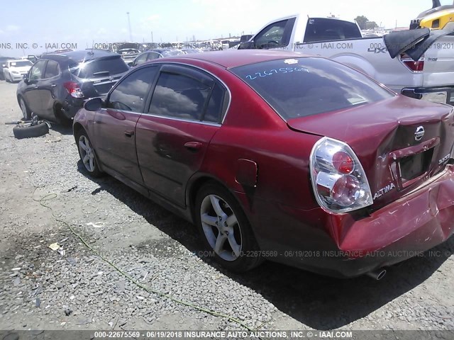 1N4BL11D95C213399 - 2005 NISSAN ALTIMA SE/SL/SE-R MAROON photo 3