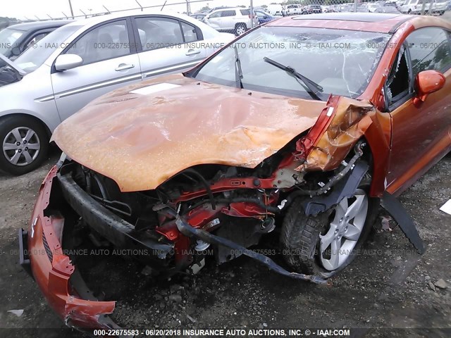 4A3AK24F46E036727 - 2006 MITSUBISHI ECLIPSE GS ORANGE photo 6