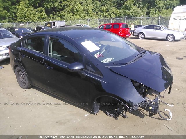 KNADN4A37D6128920 - 2013 KIA RIO EX/SX BLACK photo 1