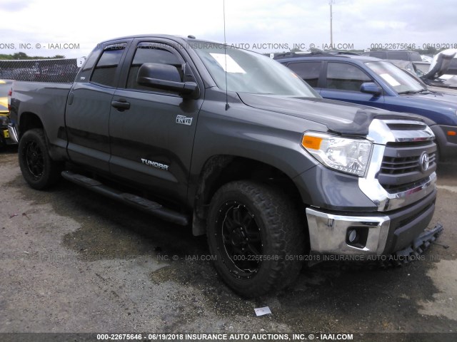 5TFUW5F1XFX466869 - 2015 TOYOTA TUNDRA DOUBLE CAB SR/SR5 GRAY photo 1