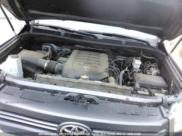 5TFUW5F1XFX466869 - 2015 TOYOTA TUNDRA DOUBLE CAB SR/SR5 GRAY photo 10