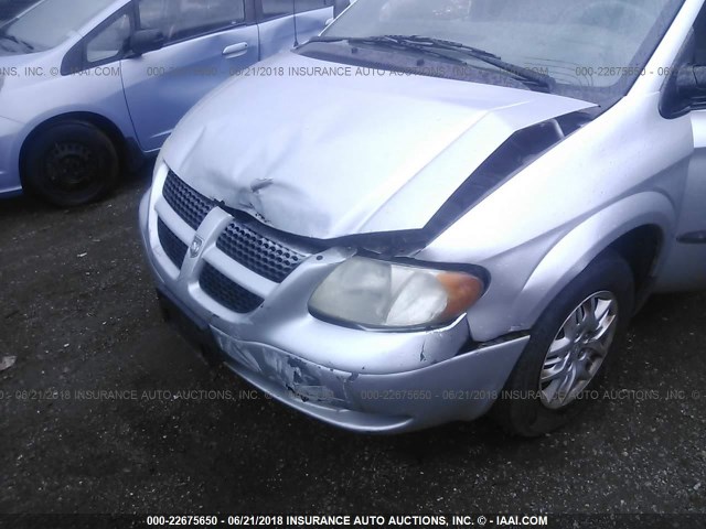 1B4GP34352B579622 - 2002 DODGE GRAND CARAVAN EL SILVER photo 6