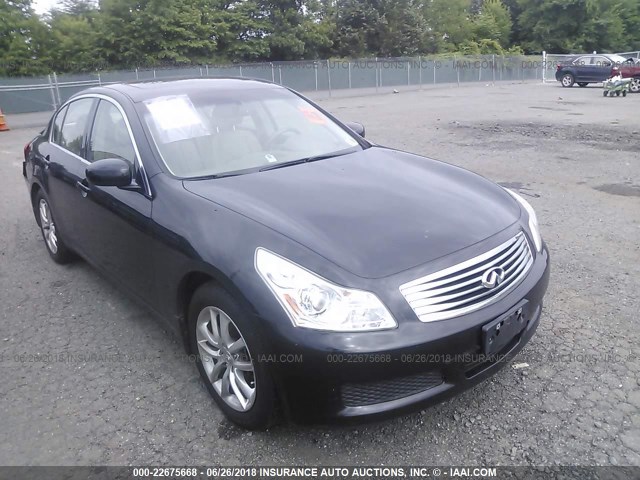 JNKBV61FX8M256374 - 2008 INFINITI G35 BLACK photo 1