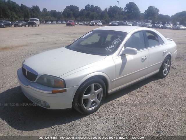 1LNHM87A0YY750754 - 2000 LINCOLN LS WHITE photo 2