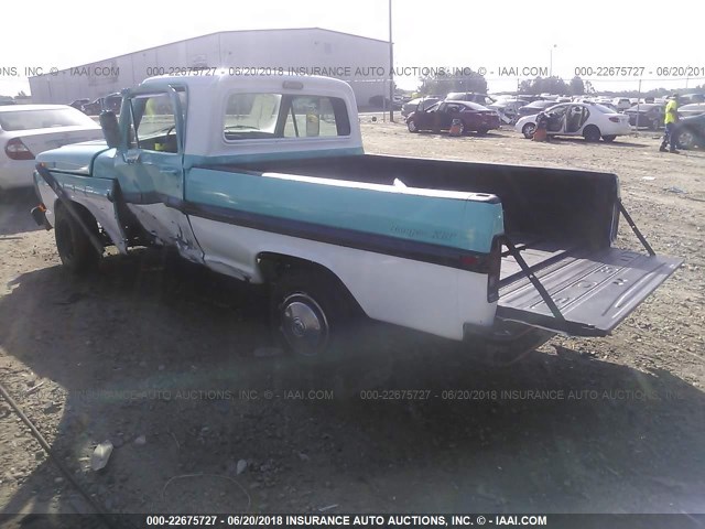 F10GLJ00223 - 1970 FORD F100 RANGER XLT  TEAL photo 3