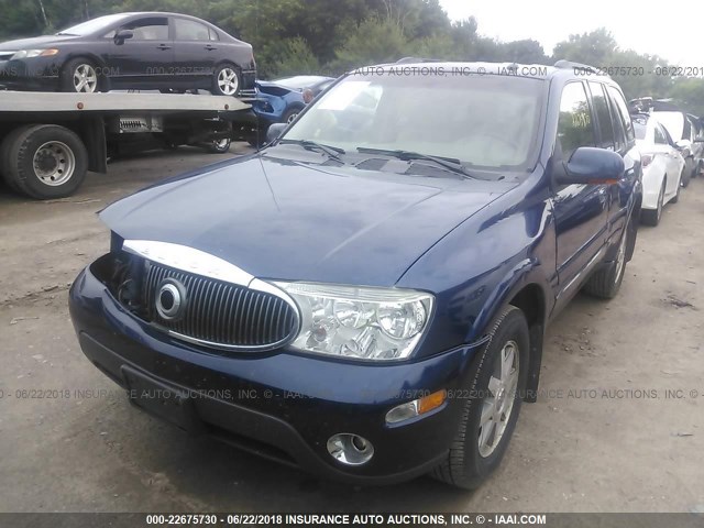 5GADT13S842299065 - 2004 BUICK RAINIER CXL BLUE photo 2