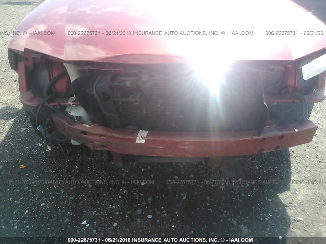 2B3KA53H16H166327 - 2006 DODGE CHARGER R/T RED photo 6