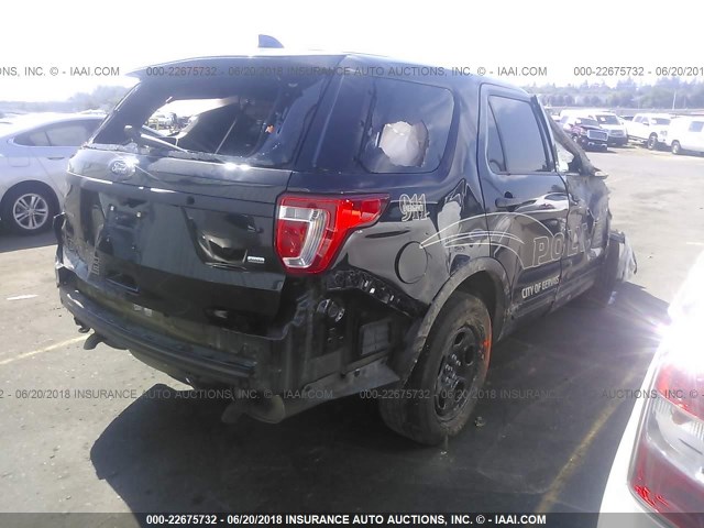 1FM5K8AR3HGB16156 - 2017 FORD EXPLORER POLICE INTERCEPTOR BLACK photo 4