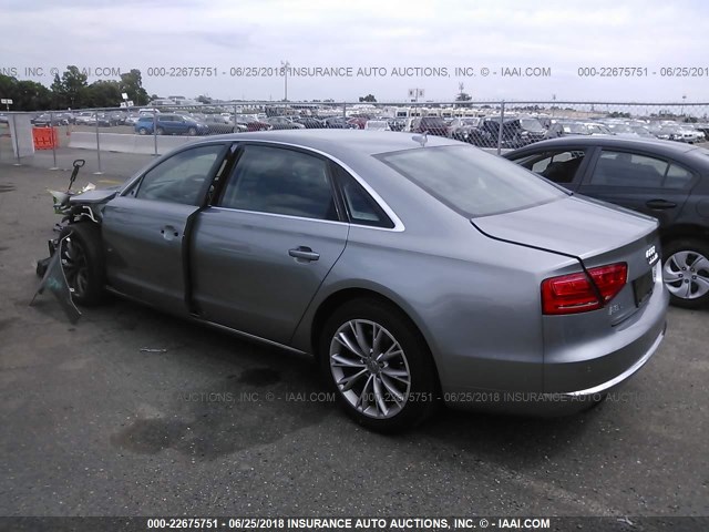 WAURVAFD9CN002777 - 2012 AUDI A8 L QUATTRO GRAY photo 3