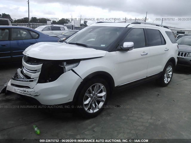 1FM5K7F89DGC80094 - 2013 FORD EXPLORER LIMITED თეთრი ფოტო 2