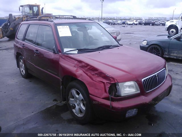 JF1SF65601H760414 - 2001 SUBARU FORESTER S RED photo 1