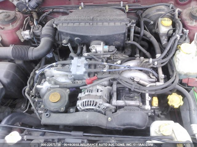 JF1SF65601H760414 - 2001 SUBARU FORESTER S RED photo 10