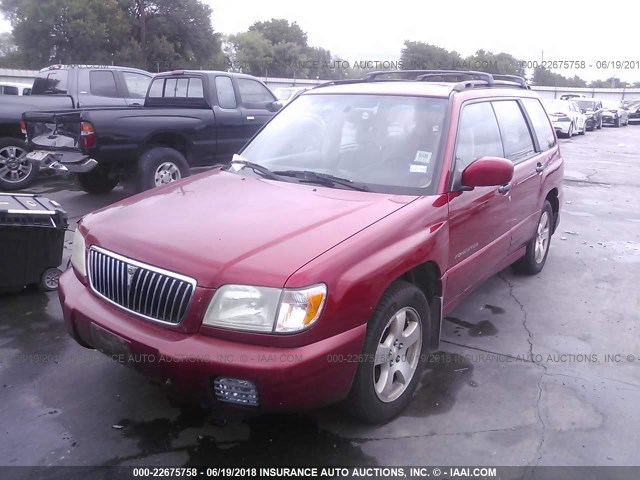 JF1SF65601H760414 - 2001 SUBARU FORESTER S RED photo 2