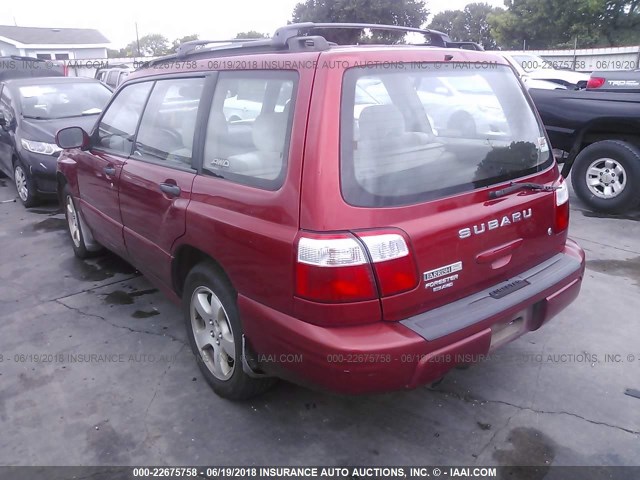 JF1SF65601H760414 - 2001 SUBARU FORESTER S RED photo 3