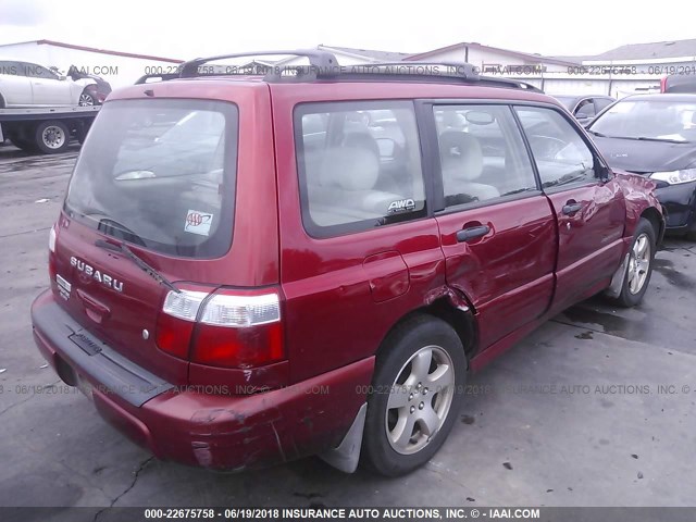 JF1SF65601H760414 - 2001 SUBARU FORESTER S RED photo 4