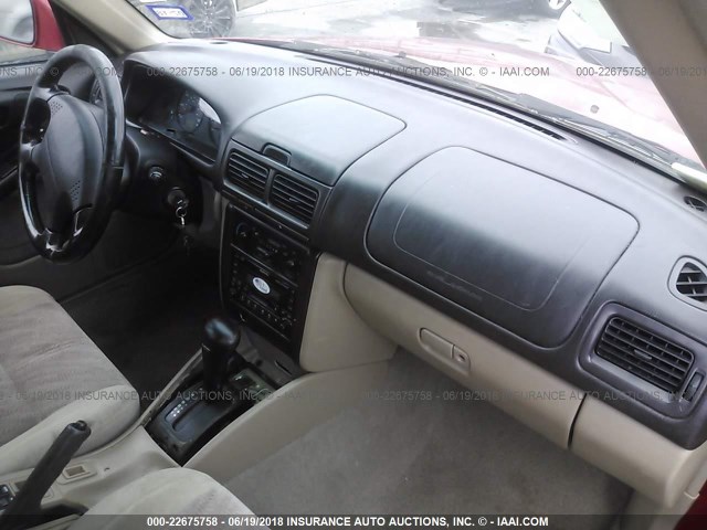 JF1SF65601H760414 - 2001 SUBARU FORESTER S RED photo 5