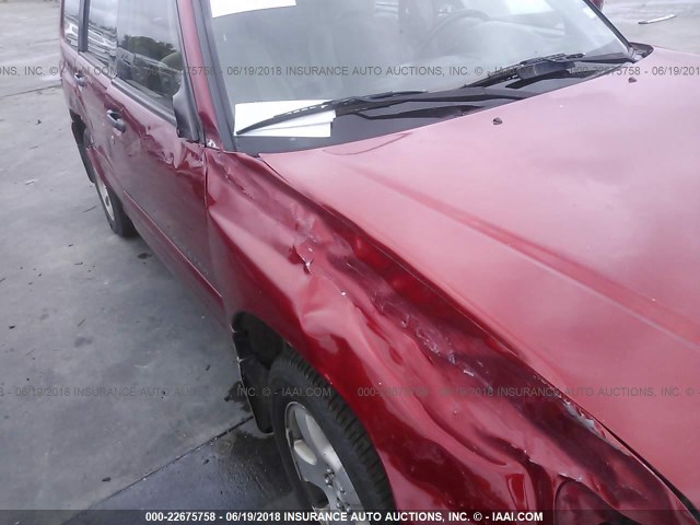 JF1SF65601H760414 - 2001 SUBARU FORESTER S RED photo 6