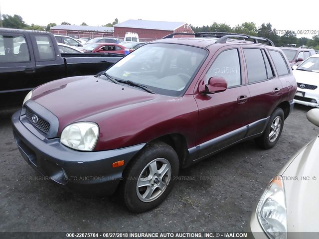 KM8SC73D74U813434 - 2004 HYUNDAI SANTA FE GLS/LX RED photo 2