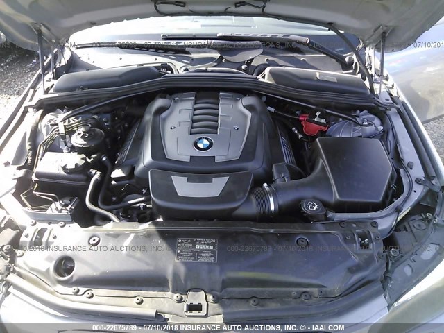 WBANB535X7CP06094 - 2007 BMW 550 I GRAY photo 10