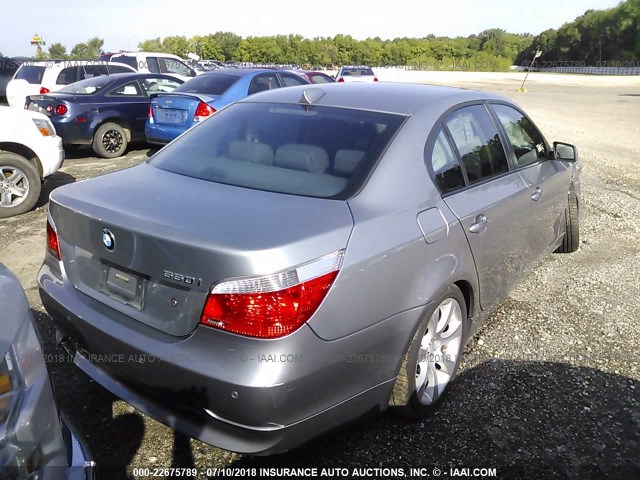 WBANB535X7CP06094 - 2007 BMW 550 I GRAY photo 4