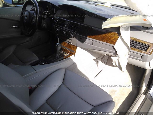 WBANB535X7CP06094 - 2007 BMW 550 I GRAY photo 5