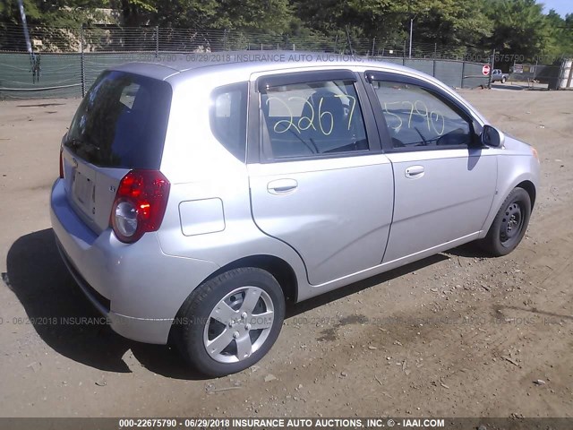 KL1TD66E79B615404 - 2009 CHEVROLET AVEO LS/LT 银色 照片 4