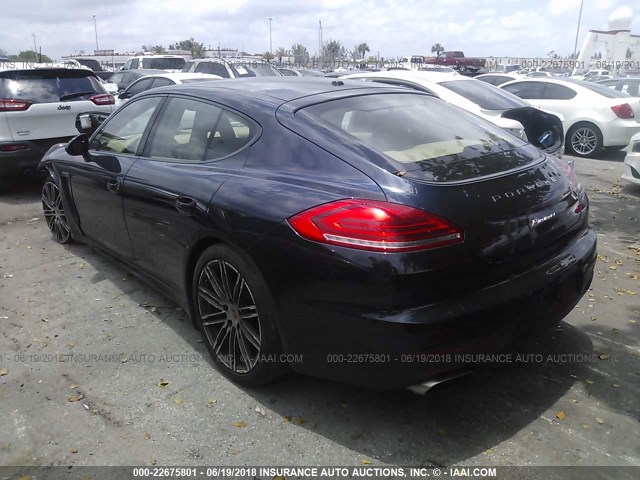 WP0AA2A70GL002591 - 2016 PORSCHE PANAMERA 2/4 Dark Blue photo 3