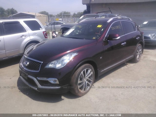 JN1BJ0RR0GM266261 - 2016 INFINITI QX50 BURGUNDY photo 2