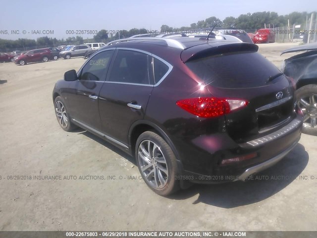 JN1BJ0RR0GM266261 - 2016 INFINITI QX50 BURGUNDY photo 3